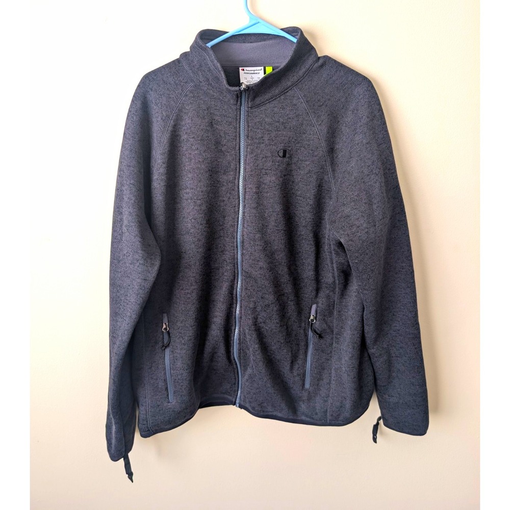 Champion Performance DuoFold Warm CTRL Men’s Large Full Zip Fleece Jacket Gray